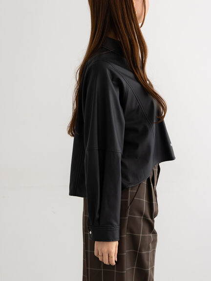 ファブリックアソートクロップトシャツ《2025Autumn catalog vol.2 item》(オフホワイト/ブラック/ブラウン)|Te chichi(テチチ)通販