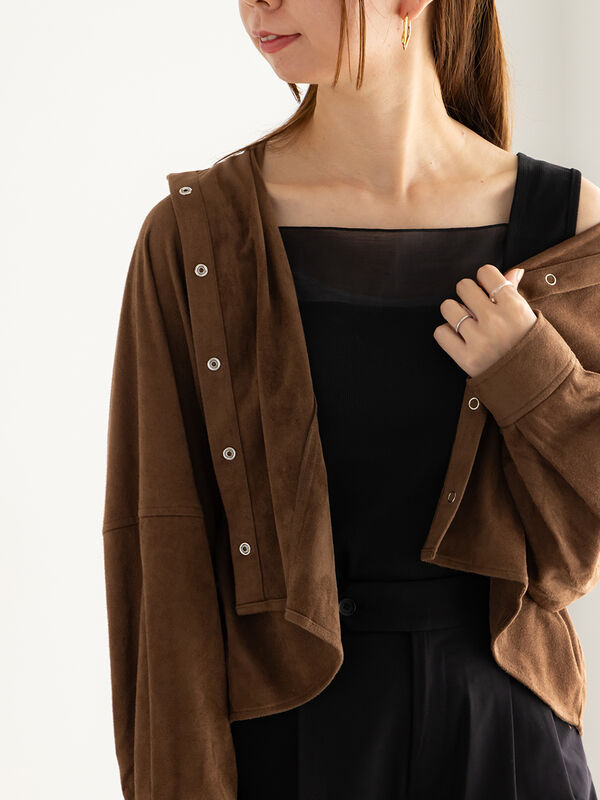 シアー切替タンクトップ(ブラック)|Te chichi(テチチ)通販