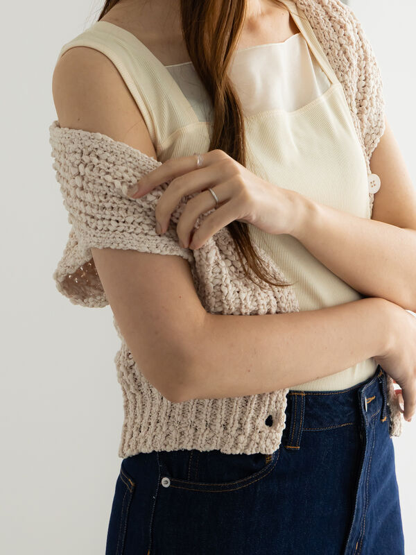 シアー切替タンクトップ(クリーム)|Te chichi(テチチ)通販