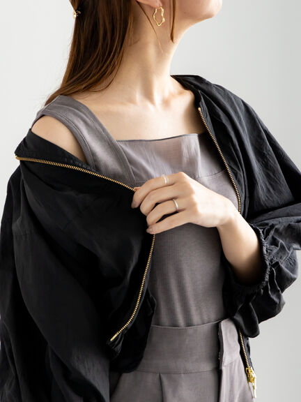 シアー切替タンクトップ(グレー/ブラック/クリーム)|Te chichi(テチチ)通販