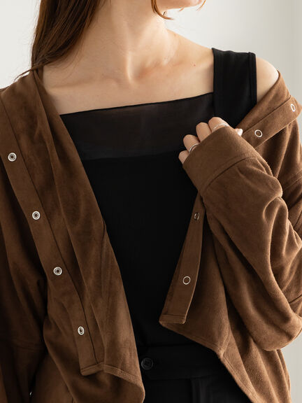 シアー切替タンクトップ(グレー/ブラック/クリーム)|Te chichi(テチチ)通販