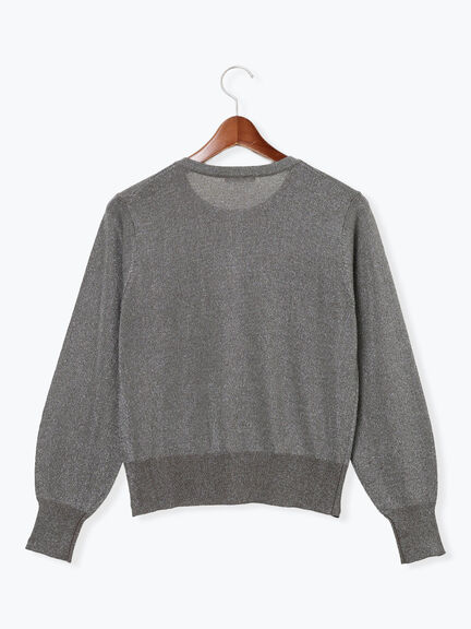 ポケットデザインクルーネックカーディガン(チャコールグレー/ブラック/ピンク/ブルー)|Te chichi(テチチ)通販