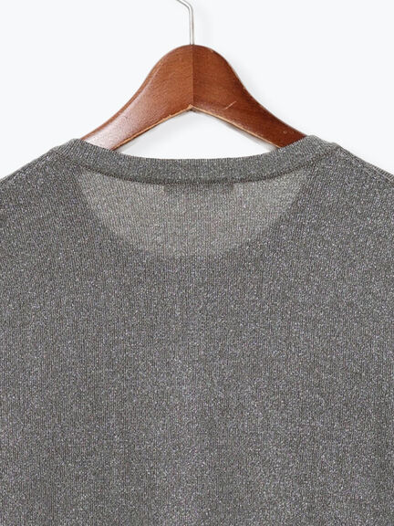 ポケットデザインクルーネックカーディガン(チャコールグレー/ブラック/ピンク/ブルー)|Te chichi(テチチ)通販