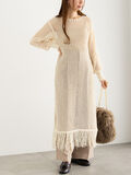 フリンジメッシュニットワンピース《2025Autumn catalog vol.2 item》(オフホワイト)|Te chichi(テチチ)通販