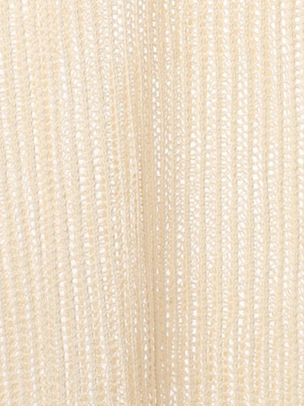 フリンジメッシュニットワンピース《2025Autumn catalog vol.2 item》(オフホワイト/モカ)|Te chichi(テチチ)通販