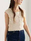 スラブヤーンニットベスト(ライトベージュ)|Te chichi(テチチ)通販