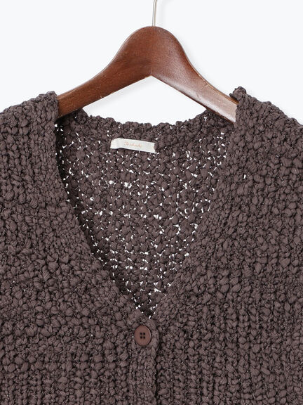 スラブヤーンニットベスト(チャコールグレー/ライトベージュ)|Te chichi(テチチ)通販