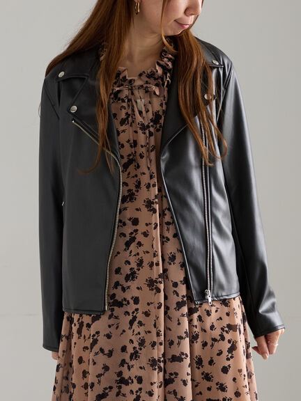 レザーダブルライダースジャケット(ブラック)|Te chichi(テチチ)通販