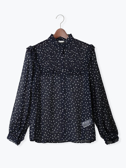 パターンアソートシフォンフリルブラウス(グレー/ブラック/ベージュ/ネイビー)|Te chichi(テチチ)通販