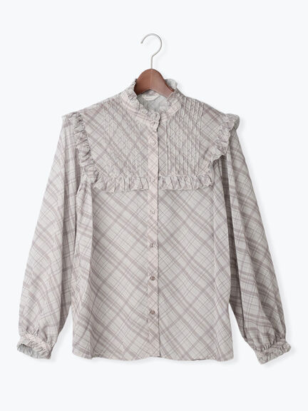 パターンアソートシフォンフリルブラウス(グレー/ブラック/ベージュ/ネイビー)|Te chichi(テチチ)通販