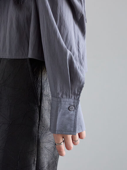 フリンジショートシャツ《2025Autumn catalog vol.2 item》(オフホワイト/グレー)|Te chichi(テチチ)通販