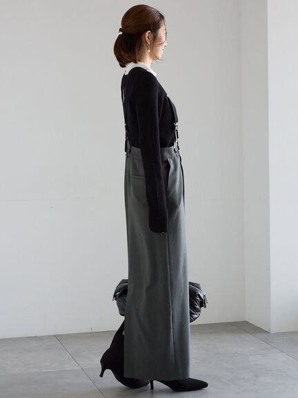 サスペンダータイトスカート(グレー/ブラウン)|Te chichi(テチチ)通販