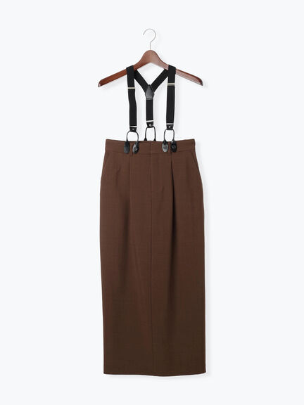 サスペンダータイトスカート(グレー/ブラウン)|Te chichi(テチチ)通販