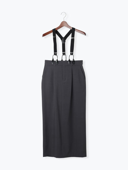 サスペンダータイトスカート(グレー/ブラウン)|Te chichi(テチチ)通販