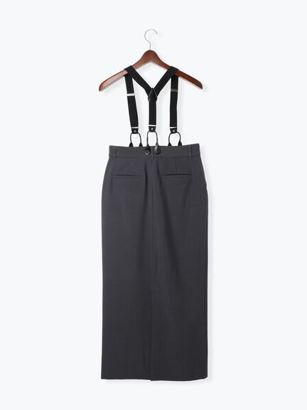サスペンダータイトスカート(グレー/ブラウン)|Te chichi(テチチ)通販