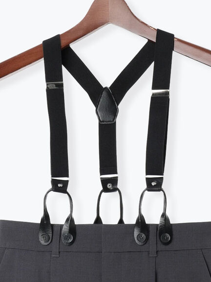 サスペンダータイトスカート(グレー/ブラウン)|Te chichi(テチチ)通販