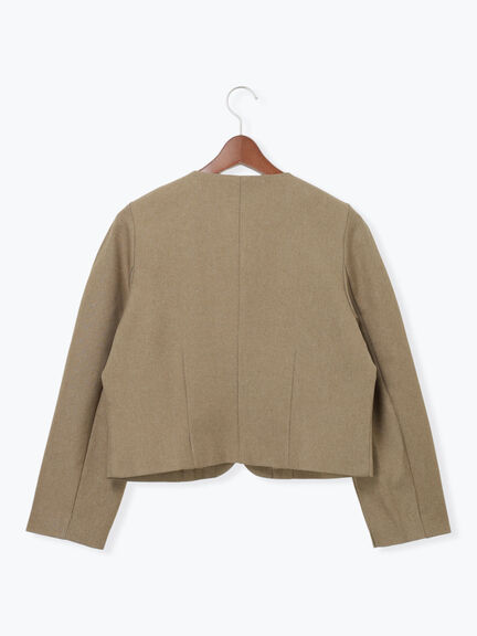 コンパクトノーカラージャケット(ブラック/ベージュ)|Te chichi(テチチ)通販