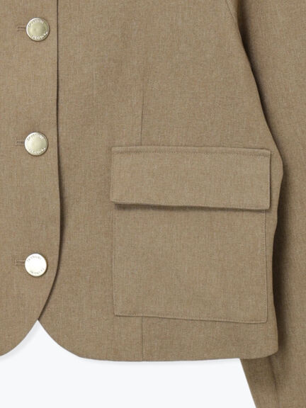 コンパクトノーカラージャケット(ブラック/ベージュ)|Te chichi(テチチ)通販