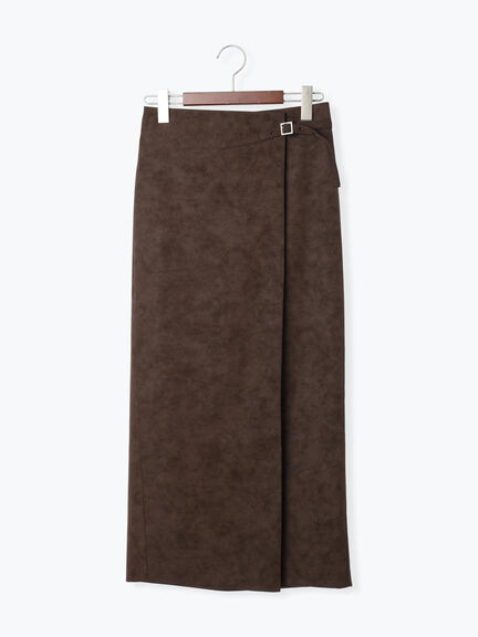 エコスエードベルテッドスカート《2025Autumn catalog vol.2 item》(ベージュ/ブラウン)|Te chichi(テチチ)通販