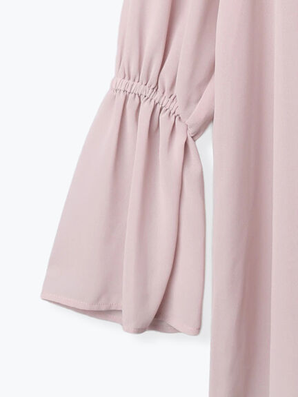 ボウタイチュニックフリルブラウス《2025Autumn catalog vol.2 item》(ピンク/カーキ)|Te chichi(テチチ)通販