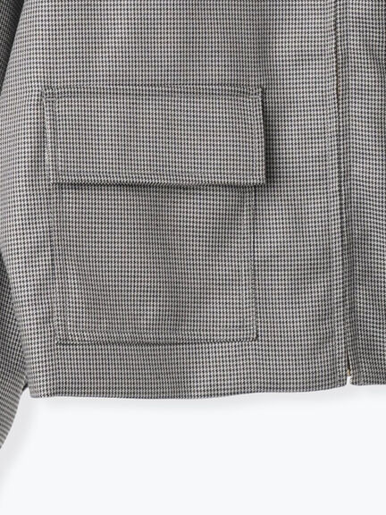 ファブリックアソート衿付きブルゾン(グレー/ブラウン)|Te chichi(テチチ)通販