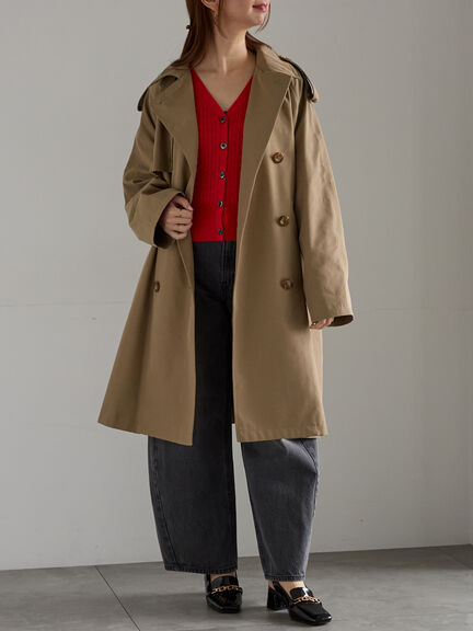 オーバーサイズトレンチコート《2025Autumn catalog vol.2 item》(ベージュ/ブルー)|Te chichi(テチチ)通販