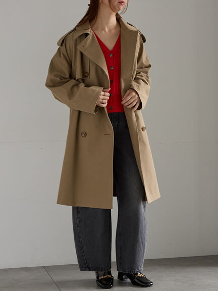 オーバーサイズトレンチコート《2025Autumn catalog vol.2 item》(ベージュ/ブルー)|Te chichi(テチチ)通販