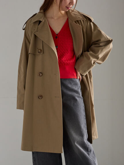 オーバーサイズトレンチコート《2025Autumn catalog vol.2 item》(ベージュ/ブルー)|Te chichi(テチチ)通販