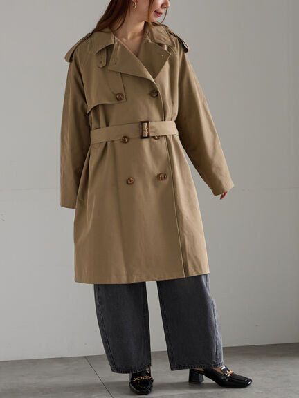 オーバーサイズトレンチコート《2025Autumn catalog vol.2 item》(ベージュ/ブルー)|Te chichi(テチチ)通販