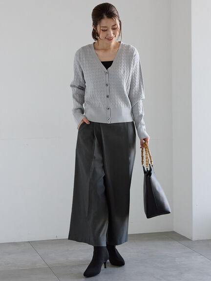 アシメクロップドパンツ(オフホワイト/グレー/ブラウン)|Te chichi(テチチ)通販