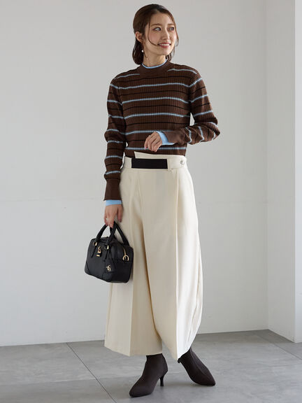 アシメクロップドパンツ(オフホワイト/グレー/ブラウン)|Te chichi(テチチ)通販