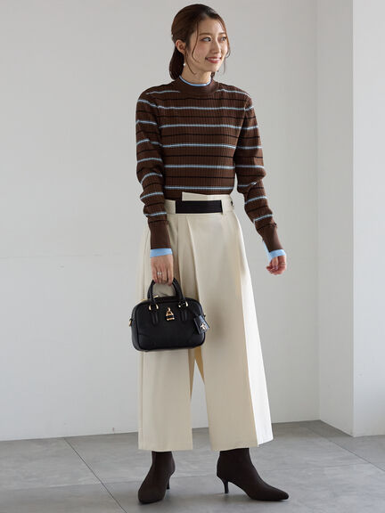 アシメクロップドパンツ(オフホワイト/グレー/ブラウン)|Te chichi(テチチ)通販