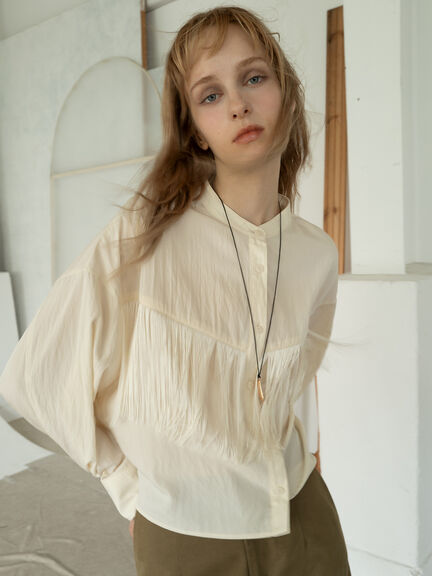 サイドタックデザインパンツ《2025Autumn catalog vol.2 item》(キャメル/ブルー)|Te chichi(テチチ)通販