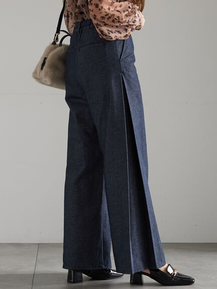 サイドタックデザインパンツ《2025Autumn catalog vol.2 item》(キャメル/ブルー)|Te chichi(テチチ)通販