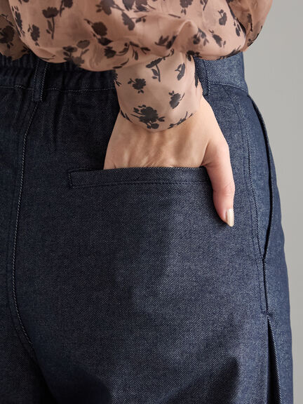 サイドタックデザインパンツ《2025Autumn catalog vol.2 item》(キャメル/ブルー)|Te chichi(テチチ)通販