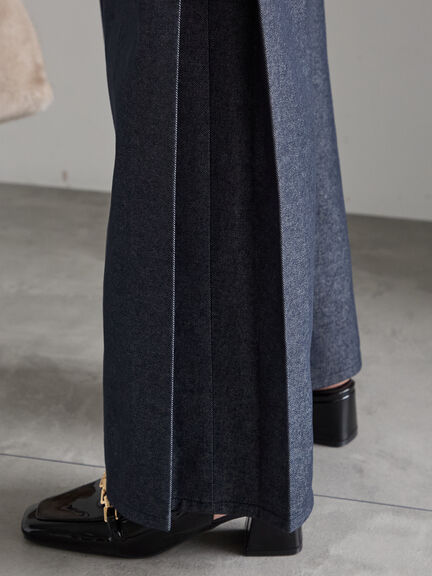 サイドタックデザインパンツ《2025Autumn catalog vol.2 item》(キャメル/ブルー)|Te chichi(テチチ)通販