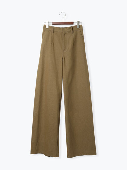 サイドタックデザインパンツ《2025Autumn catalog vol.2 item》(キャメル/ブルー)|Te chichi(テチチ)通販