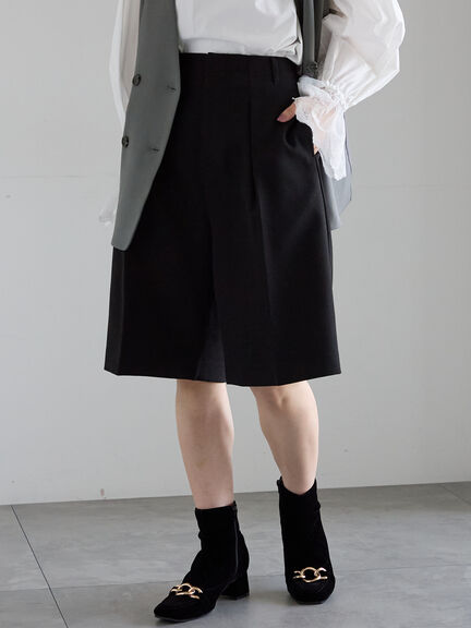 フロントタックハーフパンツ《2025Autumn catalog vol.2 item》(グレー/ブラック)|Te chichi(テチチ)通販