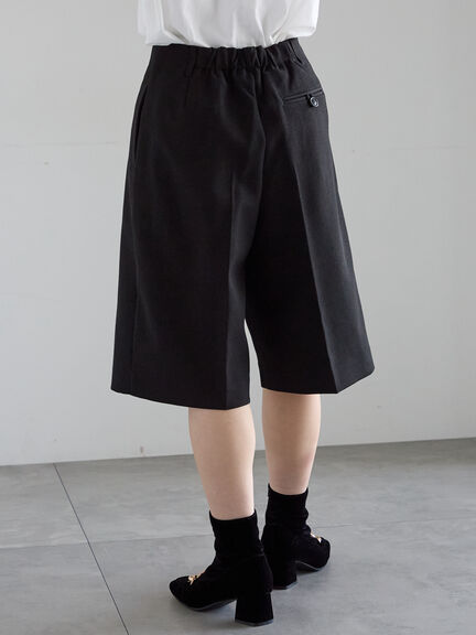 フロントタックハーフパンツ《2025Autumn catalog vol.2 item》(グレー/ブラック)|Te chichi(テチチ)通販