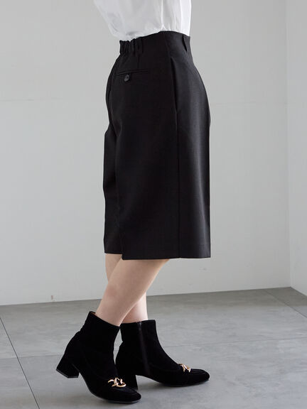 フロントタックハーフパンツ《2025Autumn catalog vol.2 item》(グレー/ブラック)|Te chichi(テチチ)通販