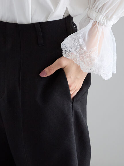 フロントタックハーフパンツ《2025Autumn catalog vol.2 item》(グレー/ブラック)|Te chichi(テチチ)通販