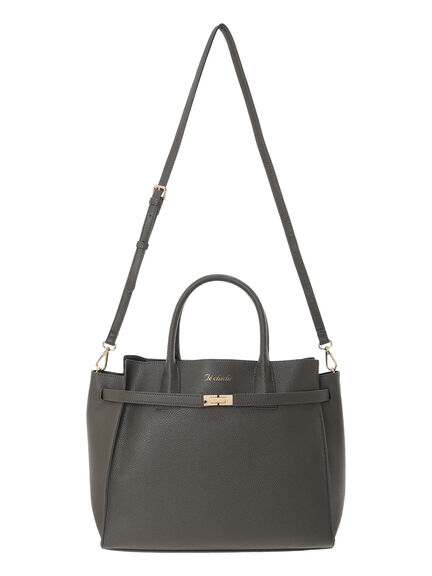 ポイントベルトハンドBAG(グレー/キャメル)|Te chichi(テチチ)通販