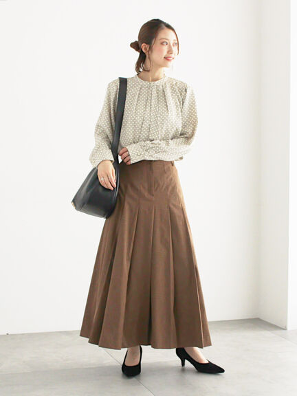 チェックアソートロングプリーツスカート(ブラック/レッド/ブラウン/ネイビー)|Te chichi(テチチ)通販