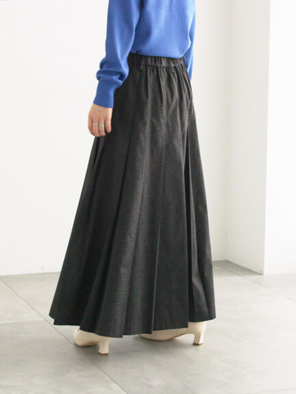 チェックアソートロングプリーツスカート(ブラック/レッド/ブラウン/ネイビー)|Te chichi(テチチ)通販