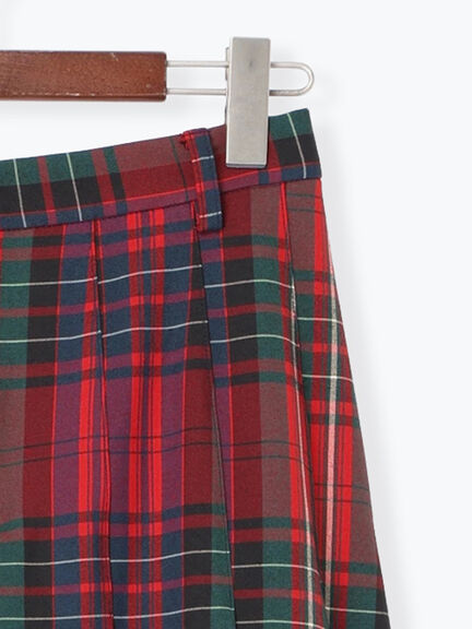 チェックアソートロングプリーツスカート(ブラック/レッド/ブラウン/ネイビー)|Te chichi(テチチ)通販