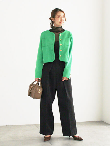 ラメプリーツシアータートルインナー(シルバー/ブラック/ピンク)|Te chichi(テチチ)通販