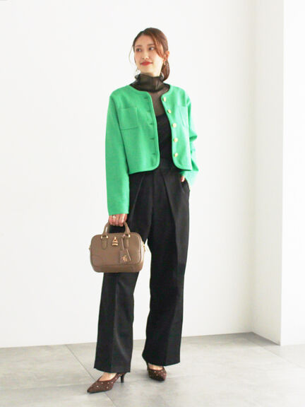 ラメプリーツシアータートルインナー(シルバー/ブラック/ピンク)|Te chichi(テチチ)通販