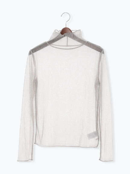 ラメプリーツシアータートルインナー(シルバー/ブラック/ピンク)|Te chichi(テチチ)通販