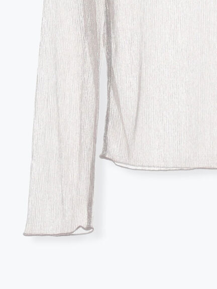 ラメプリーツシアータートルインナー(シルバー/ブラック/ピンク)|Te chichi(テチチ)通販