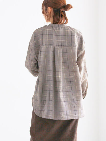 チェックフリルブラウス(ブラック/ネイビー)|Te chichi(テチチ)通販